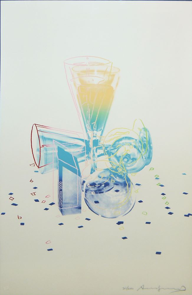 0487-Andy Warhol, "Committee 2000", signierter Farbsiebdruck von 1982, im Galerierahmen – Bild 3