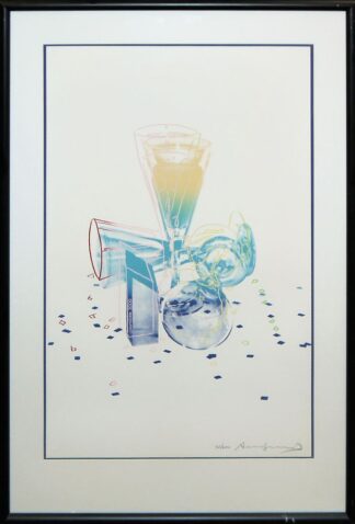 0487-Andy Warhol, "Committee 2000", signierter Farbsiebdruck von 1982, im Galerierahmen