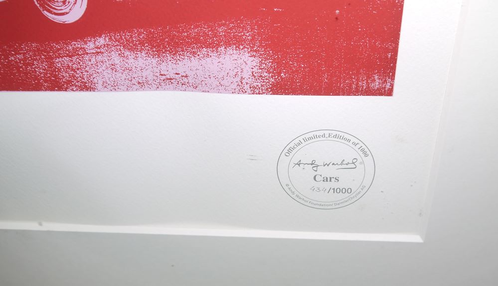 0488-Andy Warhol, Mercedes-Benz 300 SL Coupé (1954), Serigraphie, limitierte Edition von 2008 – Bild 2