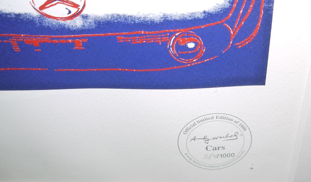 0489-Andy Warhol, Mercedes-Benz C 111 Versuchswagen (1970), aus der Serie "Cars", Serigraphie, limitierte Edition von 2008 – Bild 2