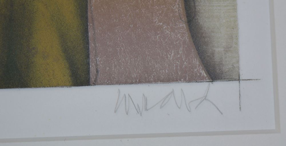 0497-Paul Wunderlich, Löschhütchen, Bronze u. "In der Campagna", sign. Farblithographie – Bild 3