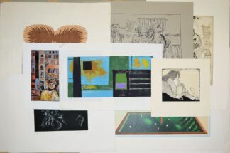 0508-Graphik-Slg., 10 Blatt (Bele Bachem, S. Dittrich, Werner Drewes, E. Fekete, R. Hausner, 2 x Wolfgang Hutter, B. Oldenburg, A. Schindehütte, Mac Zimmermann)