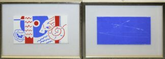 0513-17 kleine Kunstwerke unterschiedlicher Künstler, u.a. Marina Hermann, Hertha Miessner, Paul Suter, je gerahmt