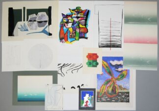0514-Kleines Graphikkonvolut mit 14 Arbeiten, u.a. Alt, Antes und Ackermann
