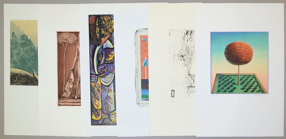 0520-2 Kunst-Mappen mit 10 Farbgraphiken: "Die Kunst der Graphik" mit 6 Graphiken & "Graphik der Gegenwart" mit 4 Graphiken, alle 10 numm. & sign. – Bild 2