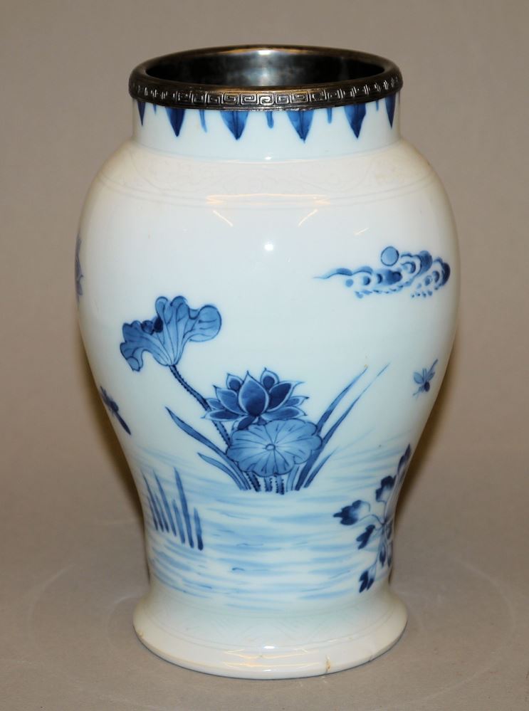 0527-Blauweiß-Vase mit Lotusteich, Qing-Zeit, China 18. Jh. – Bild 2