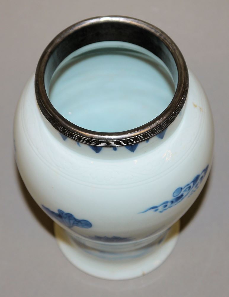 0527-Blauweiß-Vase mit Lotusteich, Qing-Zeit, China 18. Jh. – Bild 3