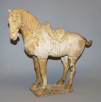 0543-Ein gesatteltes Terracotta-Pferd der Tang-Dynastie, China 7.-9. Jh.