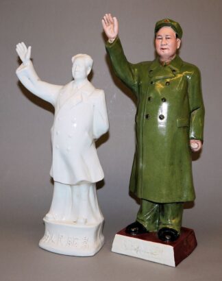 0563-Zwei Propagandafiguren des Mao Zedong aus Porzellan, China um 1970