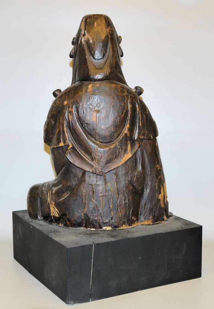 0587-Holzskulptur der Guanyin, Qing-Zeit, China 19. Jh. - Image 3