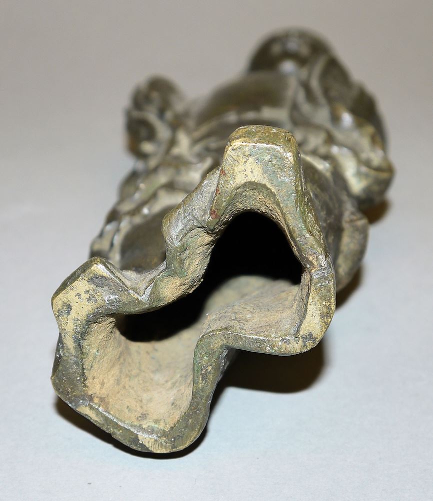 0591-Die daoistische Unsterbliche Lan Caihe, Bronzeplastik der Qing-Zeit, China 19. Jh. - Image 3