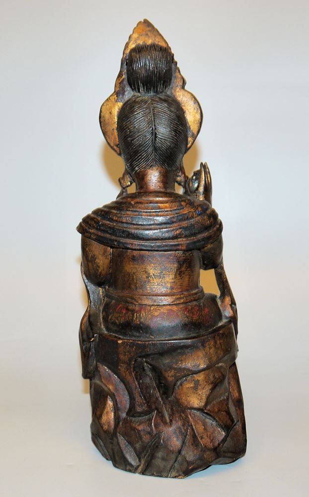 0592-Holzskulptur der Guanyin, späte Qing-Zeit, China 19. Jh. - Image 2