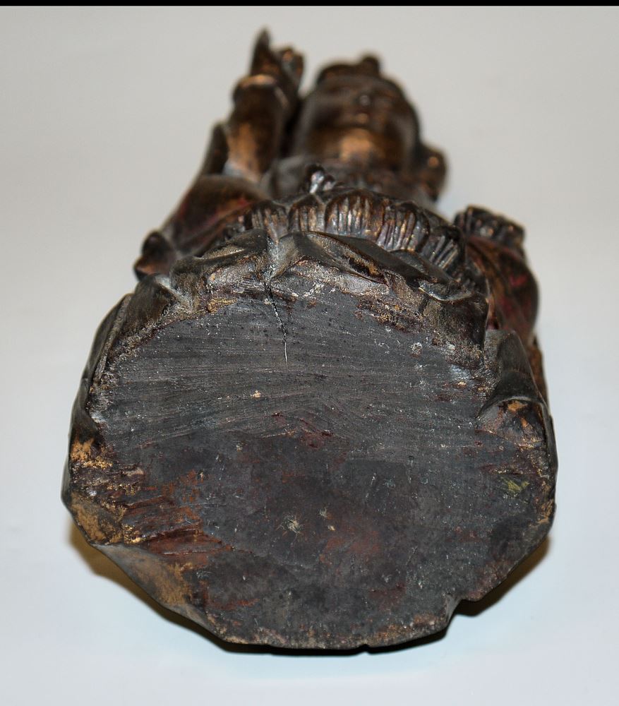 0592-Holzskulptur der Guanyin, späte Qing-Zeit, China 19. Jh. - Image 3