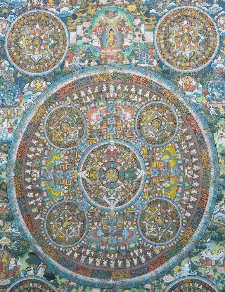 0604-Großes Mandala, Meditationsbild aus Tibet/Nepal 20. Jh. - Image 2