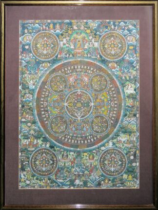 0604-Großes Mandala, Meditationsbild aus Tibet/Nepal 20. Jh.