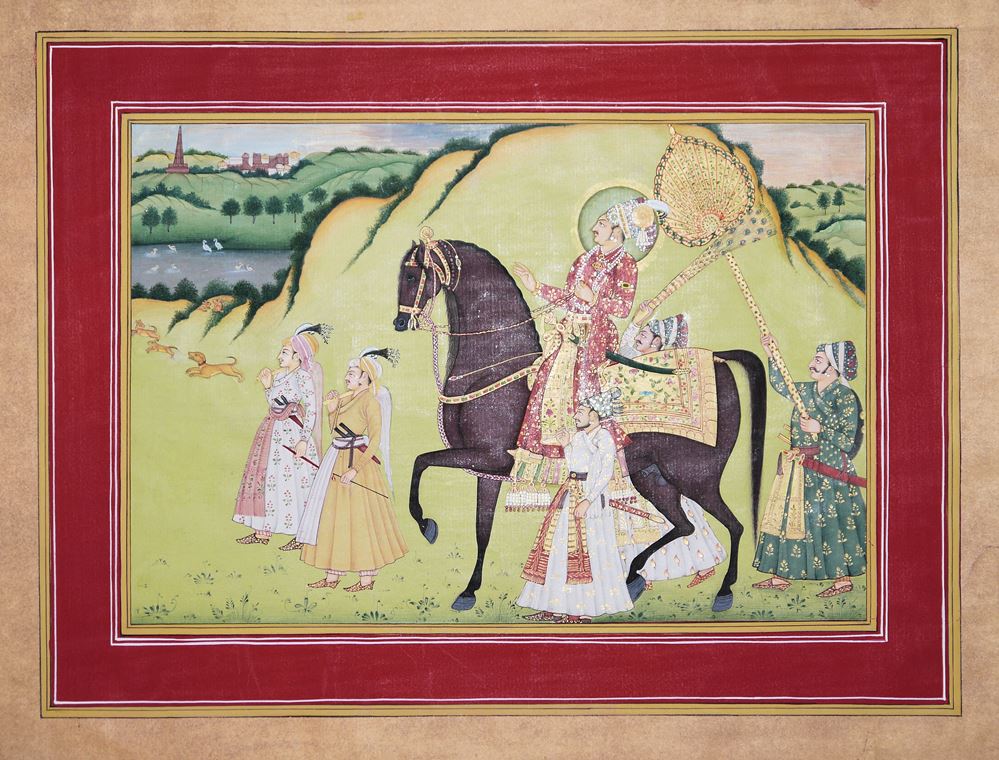 0608-Vier meisterhafte Kopien nach Originalen der Miniatur-Malerei Rajasthans, Indien 20. Jh. - Image 3