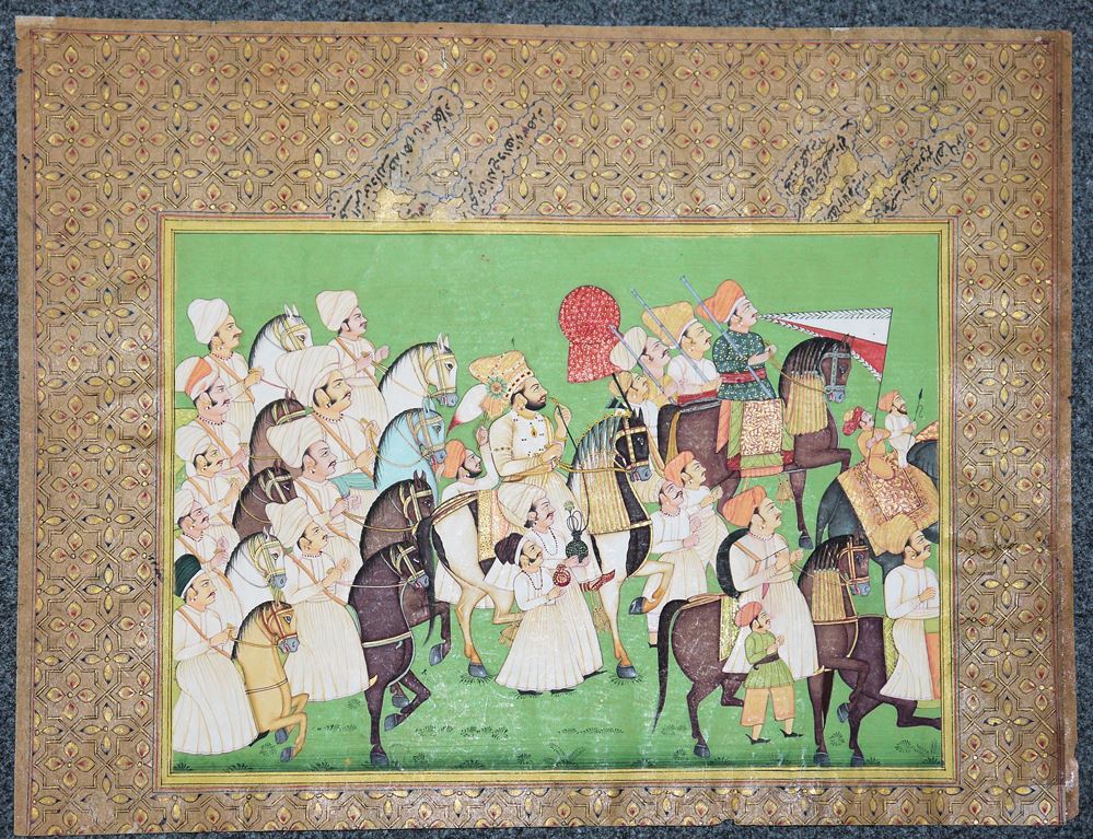 0608-Vier meisterhafte Kopien nach Originalen der Miniatur-Malerei Rajasthans, Indien 20. Jh. - Image 5