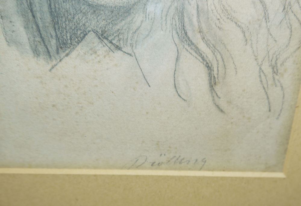 0642-Martin Drolling, Vielfigurige Kompositionsstudie, größere Zeichnung um 1800, gerahmt – Bild 5