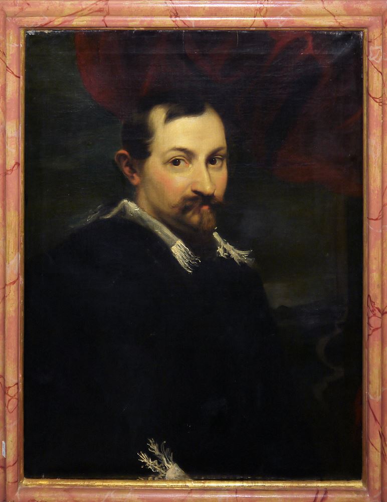 0645-Anthonis van Dyck, Umkreis/Cercle, Bildnis des Jan Wildens, Ölgemälde des 17. Jhs. in Originalgröße – Bild 2