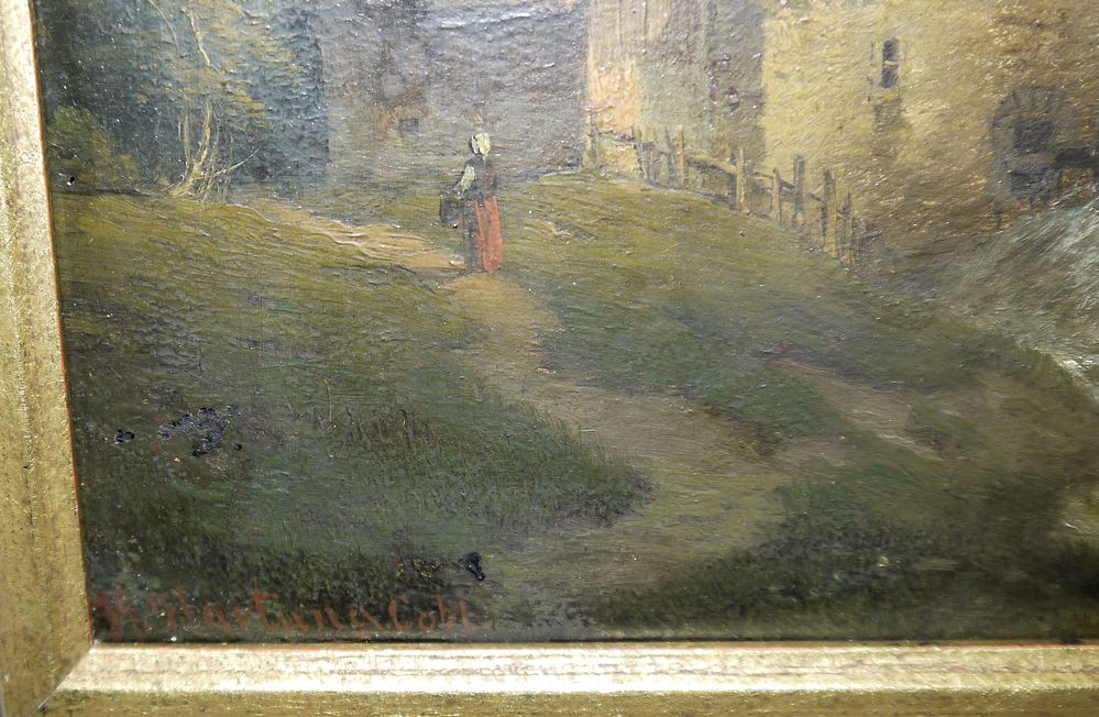 0657-Heinrich Hartung III, Mühle am rauschenden Bach, Ölgemälde vor 1875, gerahmt – Bild 2