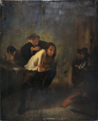 0675-Gerrit Lundens, zugeschr./ Atelier, "Die Schulteroperation", Ölgemälde des späten 17. Jh.