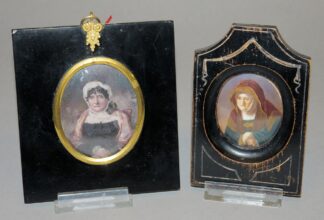 0681-Zwei qualitätvolle Miniaturen um 1800 in Originalrahmen