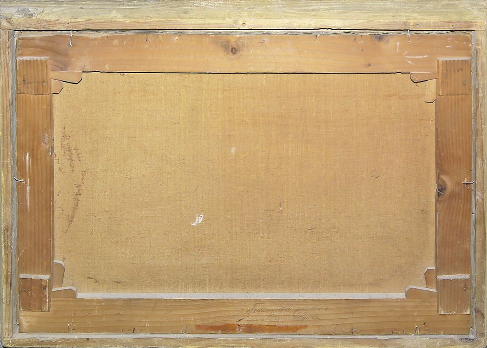 0682-Monogrammist RH, Hügelige Landschaft, Ölgemälde von 1892, gerahmt – Bild 3