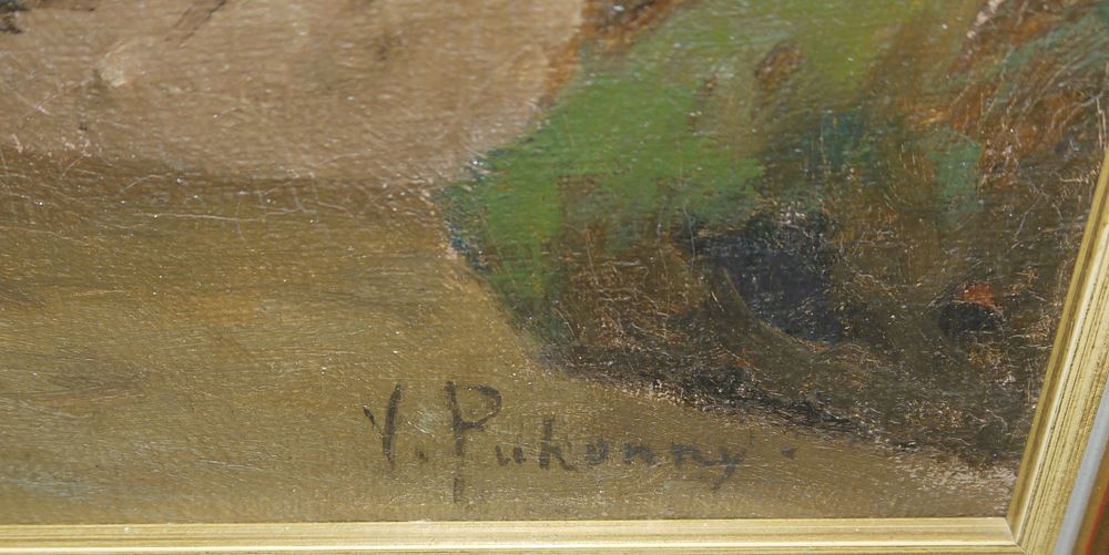 0689-Victor Puhonny, "Waldbach", Ölgemälde gerahmt (WVZ-Nr. 094) – Bild 2