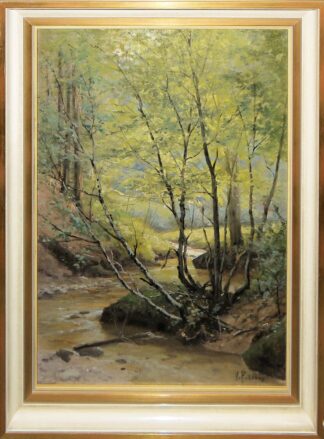 0689-Victor Puhonny, "Waldbach", Ölgemälde gerahmt  (WVZ-Nr. 094)