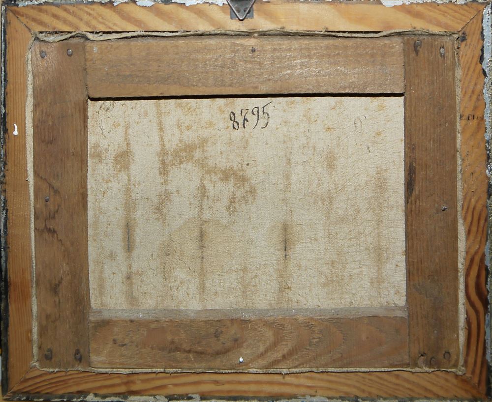 0709-Venedig-Maler des 19. Jhs., Blick auf den Dogenpalast, Ölgemälde gerahmt – Bild 3