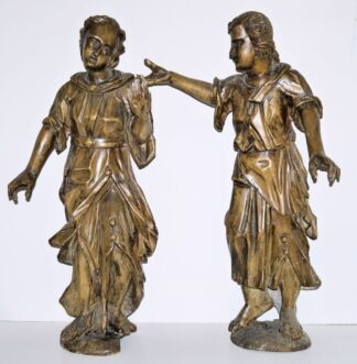 0719-Bildhauerfamilie Zürn/Umkreis, 2 Apostel/Heilige, Holzskulpturen, süddeutsch/ schwäbisch um 1600/1620