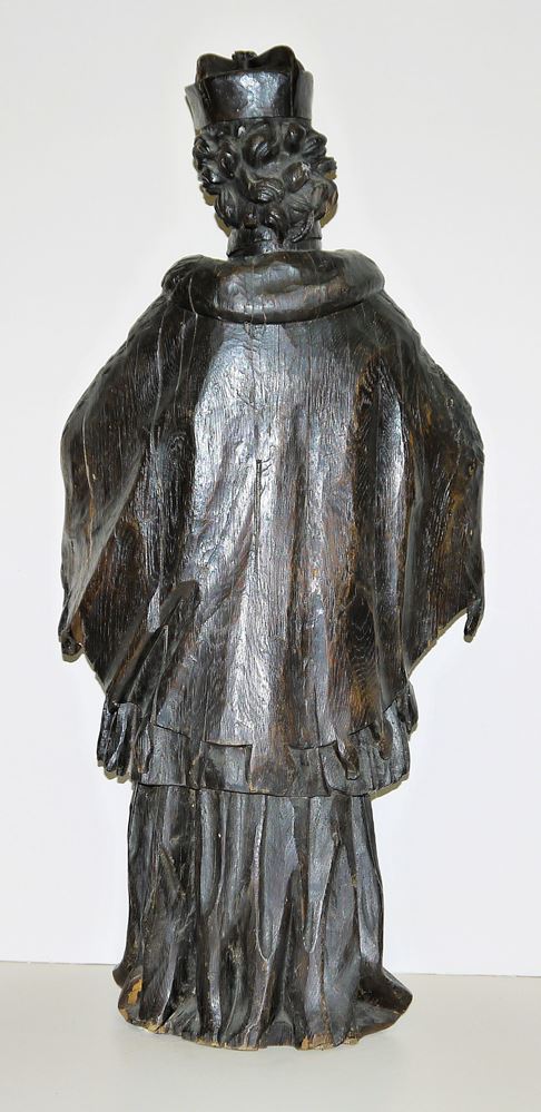 0721-Große Holzskulptur des Heiligen Johannes Nepomuk um 1700 – Bild 3