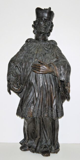 0721-Große Holzskulptur des Heiligen Johannes Nepomuk um 1700