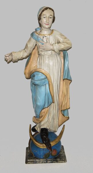 0727-Große stehende Maria Immaculata, alpenländisch/ norditalienisch um 1780 (H 115 cm)