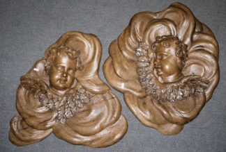 0728-Zwei große Putten - Reliefs, süddeutsch/ alpenländisch 18. Jh.