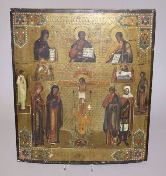 0742-Ikone mit der Kreuzigung Christi, Russland, 19. Jh.