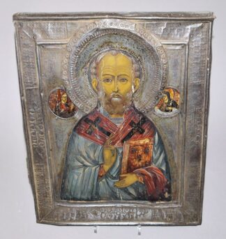0743-Ikone Hl. Nikolaus, Russland, 19. Jh.