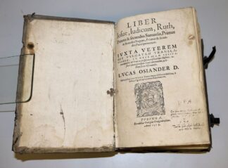 0751-Lucas Osiander, Liber, Iosue, Iudicum, Ruth..., 1574, Bibelkommentar, selten!