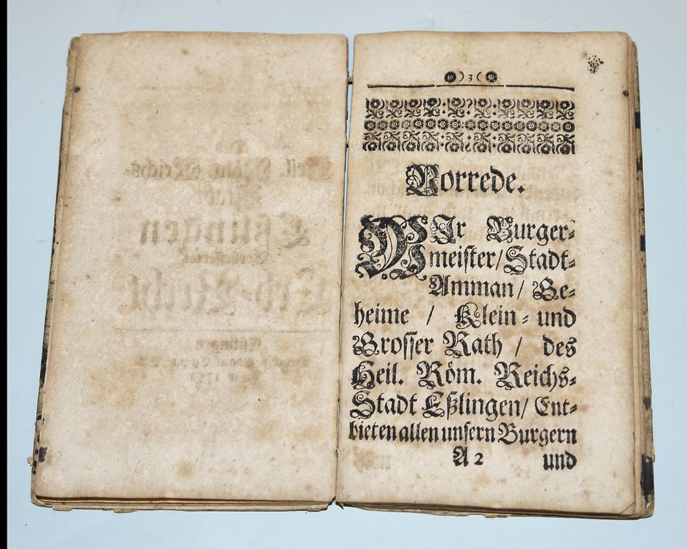 0761-Revidierte Zuchtordnung der Stadt Esslingen, 1722 – Bild 2