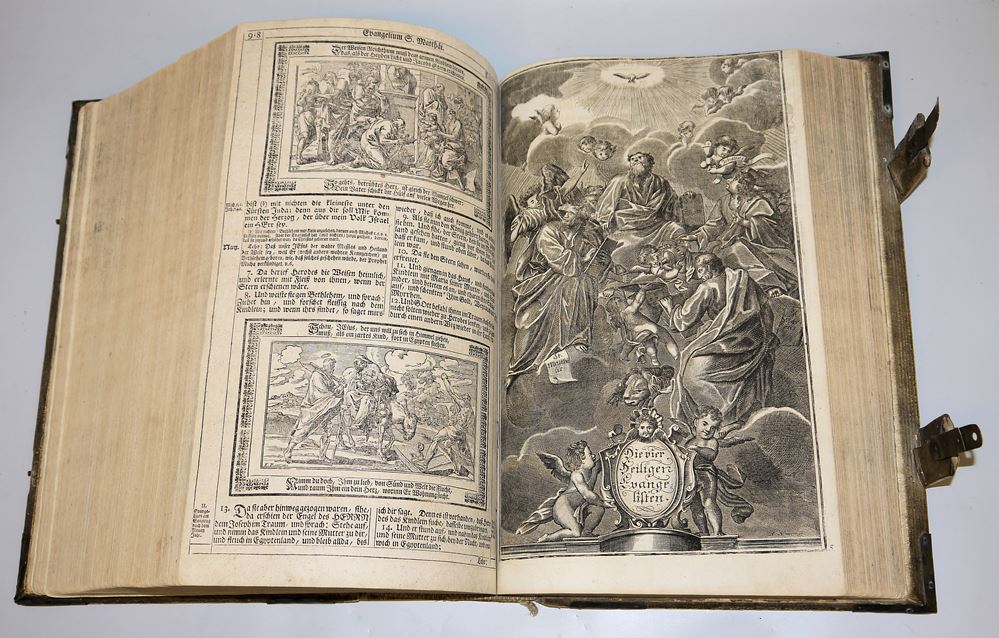0766-Endter-Bibel, Nürnberg 1736 mit Pracht-Einband - Image 4
