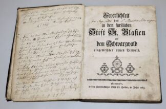 0776-Feyerlichkeit des in dem fürstlichen Stift St. Blasien auf dem Schwarzwald eingeweihten neuen Tempels, St. Gallen 1784