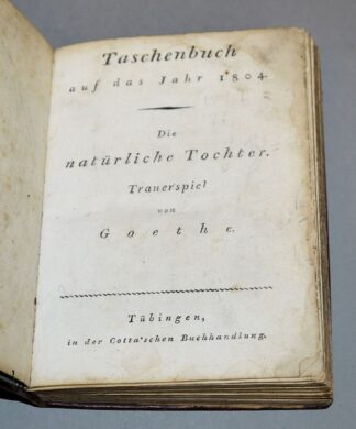 0779-J.W. v. Goethe, Die natürliche Tochter, Trauerspiel, Erstausgabe, Tübingen 1803
