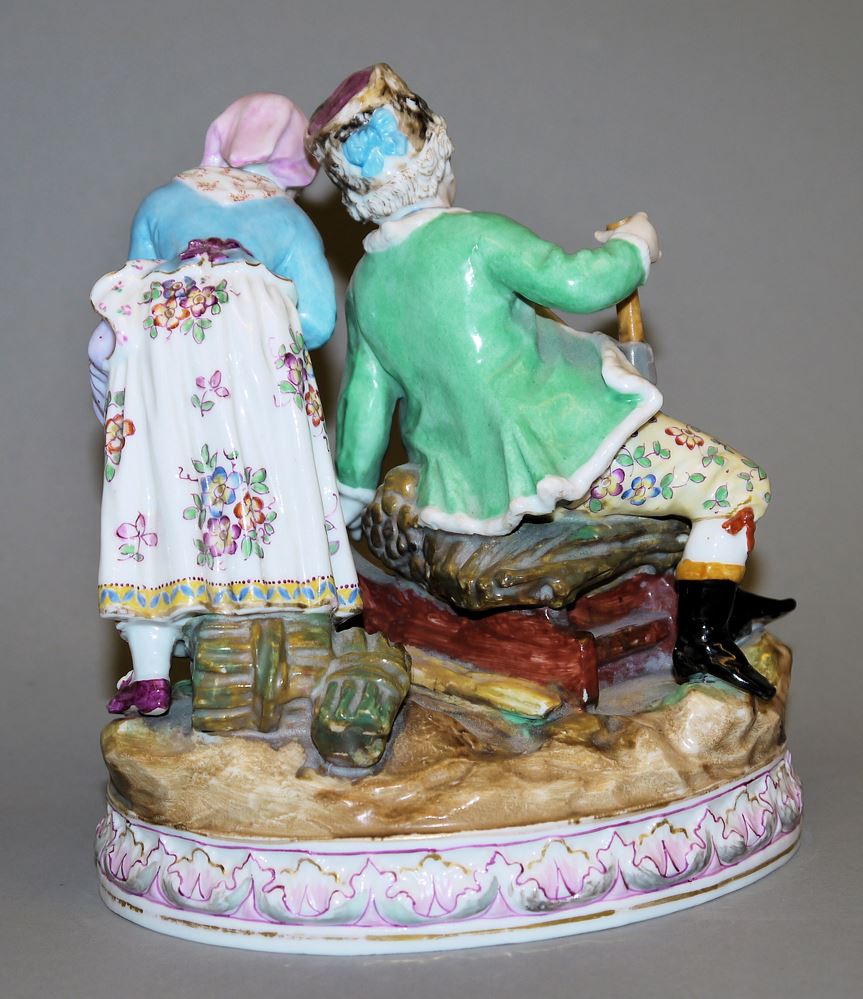 0786-Allegorie des Winters, Porzellangruppe, frühe Ausformung der Marcolini-Zeit, Kgl. Meißen um 1800 - Image 2