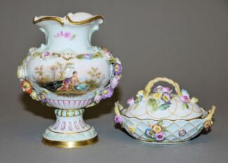 0792-Väschen und Miniatur-Terrine, Kgl. Meißen, 19. Jh.