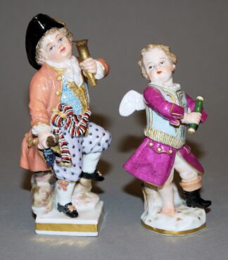0793-Verkleidete Amorette und Gärtnerkind, Kgl. Meißen, 19. Jh.