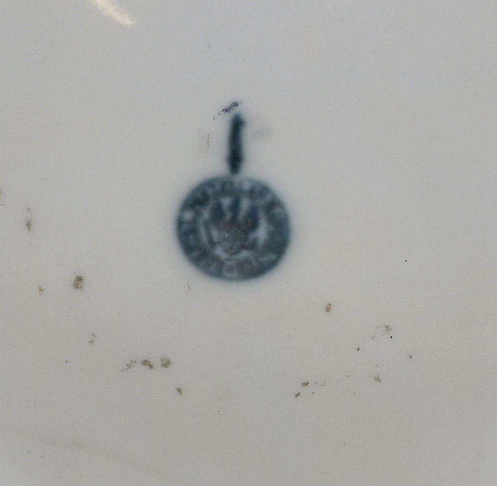 0801-Veduten-Teller und Widderkopf-Vase, KPM Berlin 19./ 20. Jh. – Bild 2