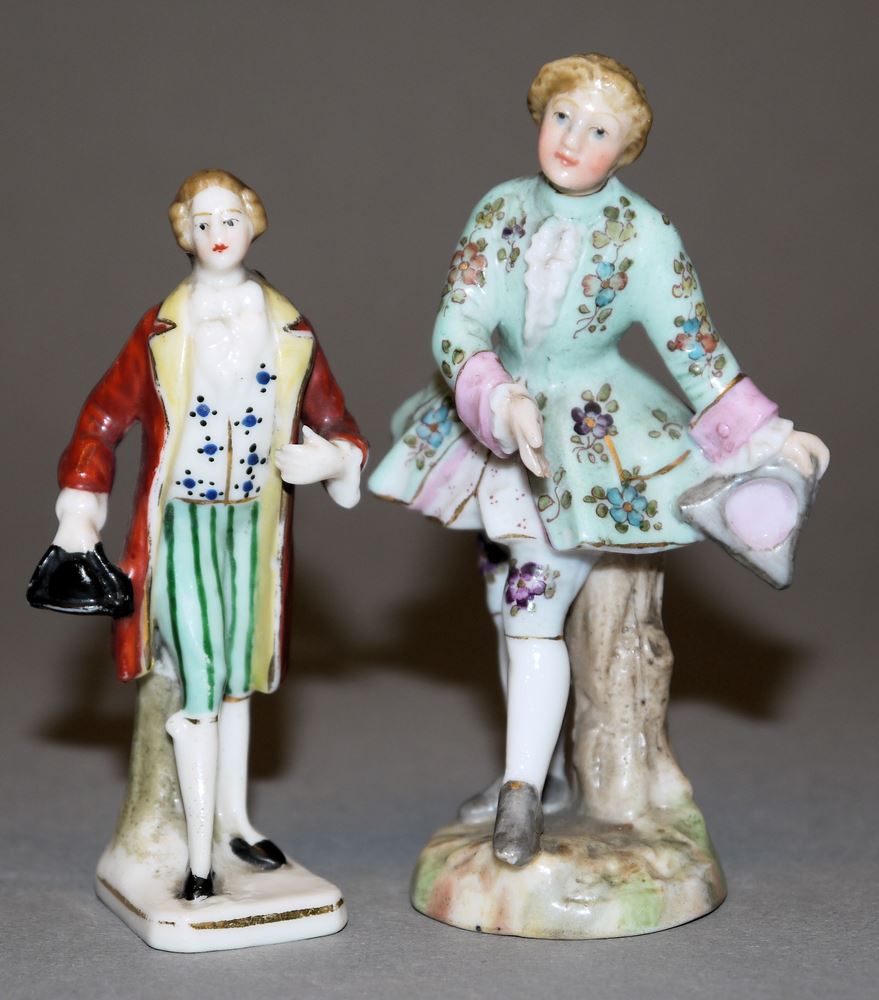 0802-Sieben kleine Porzellanfiguren, Kgl. Meißen, Volkstedt u.a., 19. & 20. Jh. – Bild 6