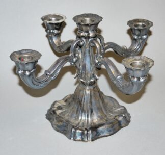 0881-Vierarmiger Leuchter, Silber, um 1920