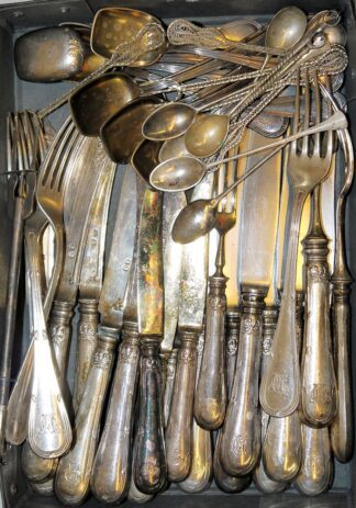 0889-Sammlung Restbestecke, Silber