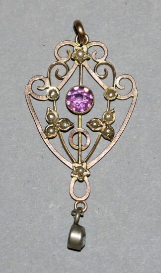 0894-Jugendstil-Anhänger, Gold, Liebhaberstück!